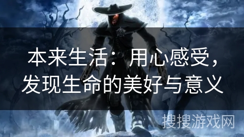 本来生活:用心感受,发现生命的美好与意义 本来生活:用心感受,发现生命的美好与意义