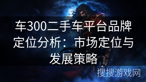 车300二手车平台品牌定位分析:市场定位与发展策略 车300二手车平台品牌定位分析:市场定位与发展策略