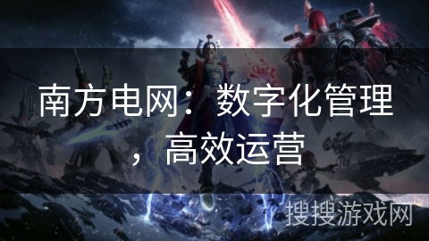 南方电网：数字化管理，高效运营