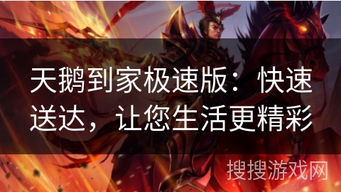天鹅到家极速版：快速送达，让您生活更精彩