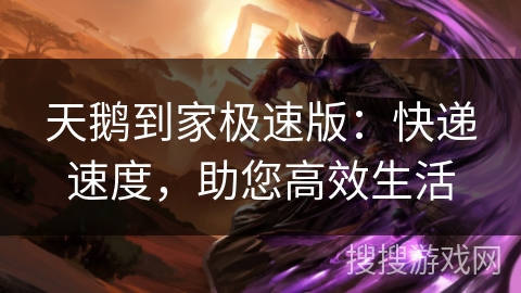 天鹅到家极速版：快递速度，助您高效生活