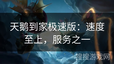 天鹅到家极速版：速度至上，服务之一
