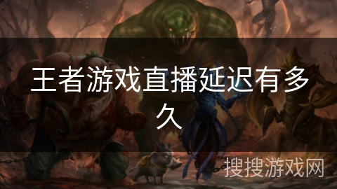 王者游戏直播延迟有多久
