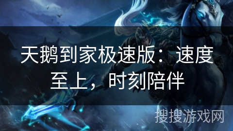 天鹅到家极速版：速度至上，时刻陪伴