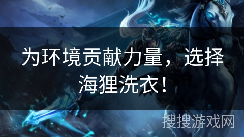 为环境贡献力量，选择海狸洗衣！