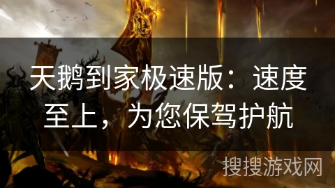 天鹅到家极速版:速度至上,为您保驾护航 天鹅到家极速版:速度至上,为您保驾护航