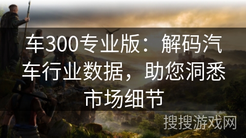 车300专业版：解码汽车行业数据，助您洞悉市场细节