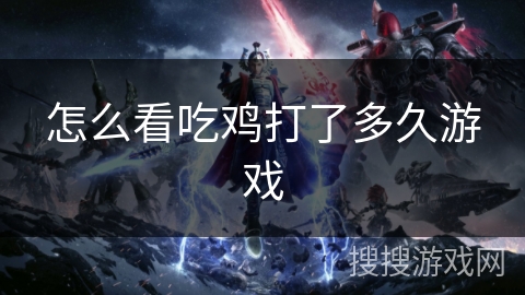 怎么看吃鸡打了多久游戏