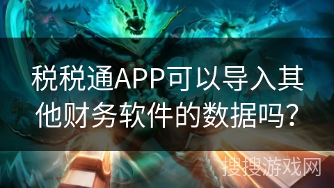 税税通APP可以导入其他财务软件的数据吗？