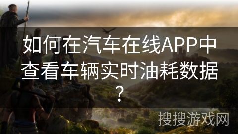 如何在汽车在线APP中查看车辆实时油耗数据？