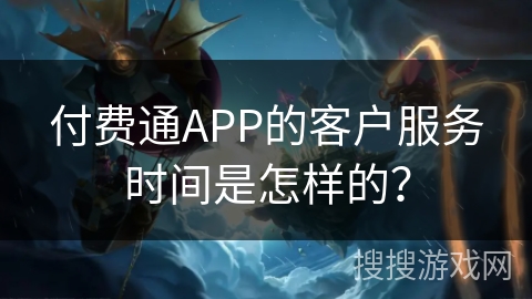付费通APP的客户服务时间是怎样的？