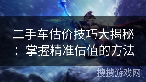 二手车估价技巧大揭秘：掌握精准估值的方法