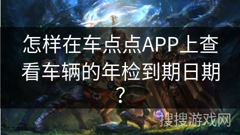 怎样在车点点APP上查看车辆的年检到期日期？