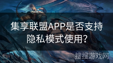集享联盟APP是否支持隐私模式使用？