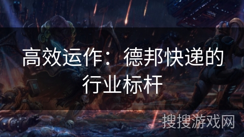 高效运作：德邦快递的行业标杆