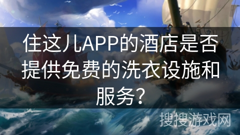 住这儿APP的酒店是否提供免费的洗衣设施和服务？