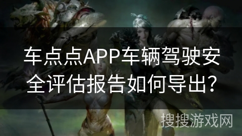 车点点APP车辆驾驶安全评估报告如何导出？
