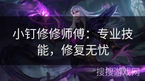 小钉修修师傅:专业技能,修复无忧 小钉修修师傅:专业技能,修复无忧