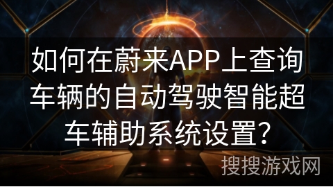 如何在蔚来APP上查询车辆的自动驾驶智能超车辅助系统设置? 如何在蔚来APP上查询车辆的自动驾驶智能超车辅助系统设置?