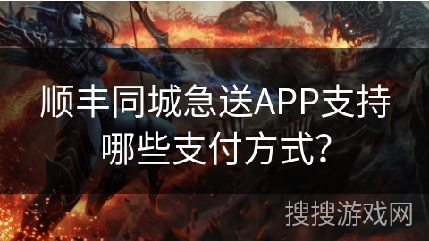 顺丰同城急送APP支持哪些支付方式？