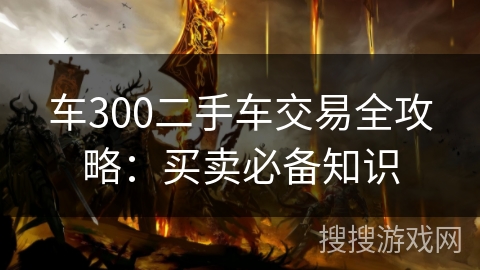 车300二手车交易全攻略：买卖必备知识