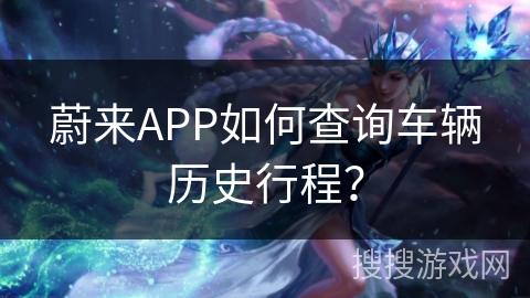 蔚来APP如何查询车辆历史行程? 蔚来APP如何查询车辆历史行程?