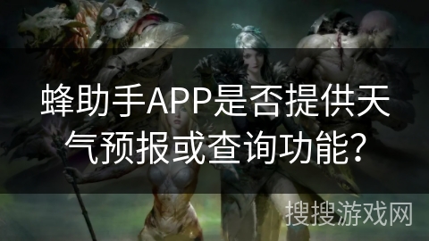 蜂助手APP是否提供天气预报或查询功能？