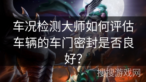 车况检测大师如何评估车辆的车门密封是否良好？