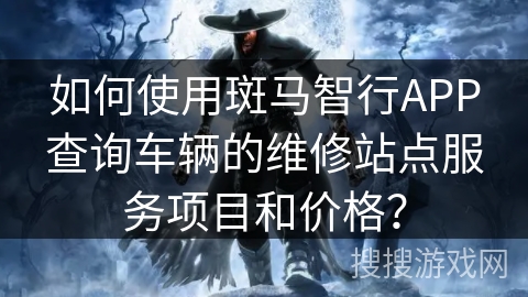 如何使用斑马智行APP查询车辆的维修站点服务项目和价格？