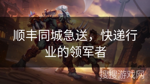 顺丰同城急送，快递行业的领军者