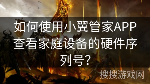 如何使用小翼管家APP查看家庭设备的硬件序列号？