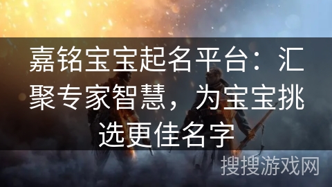 嘉铭宝宝起名平台：汇聚专家智慧，为宝宝挑选更佳名字