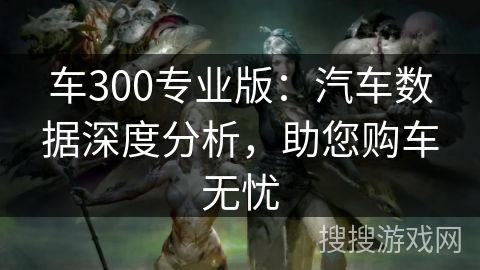 车300专业版:汽车数据深度分析,助您购车无忧 车300专业版:汽车数据深度分析,助您购车无忧