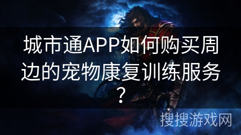 城市通APP如何购买周边的宠物康复训练服务? 城市通APP如何购买周边的宠物康复训练服务?
