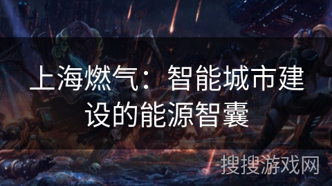 上海燃气：智能城市建设的能源智囊