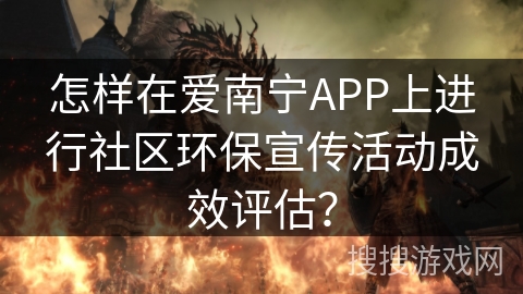 怎样在爱南宁APP上进行社区环保宣传活动成效评估？