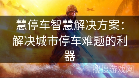 慧停车智慧解决方案:解决城市停车难题的利器 慧停车智慧解决方案:解决城市停车难题的利器