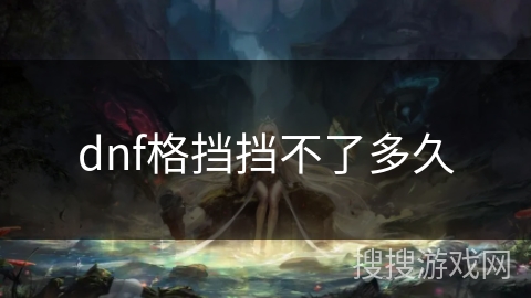 dnf格挡挡不了多久 dnf格挡挡不了多久