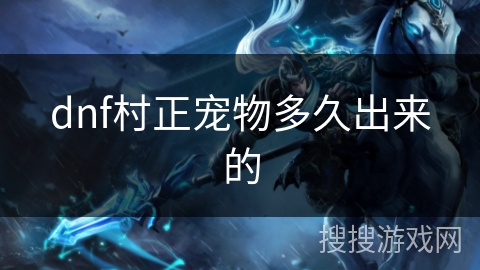 dnf村正宠物多久出来的
