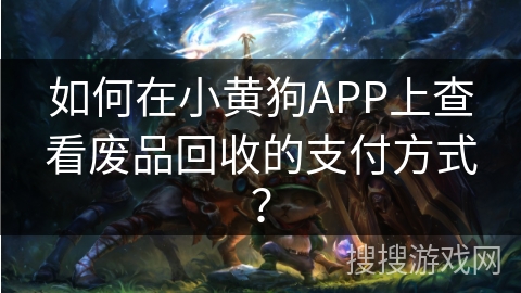 如何在小黄狗APP上查看废品回收的支付方式？