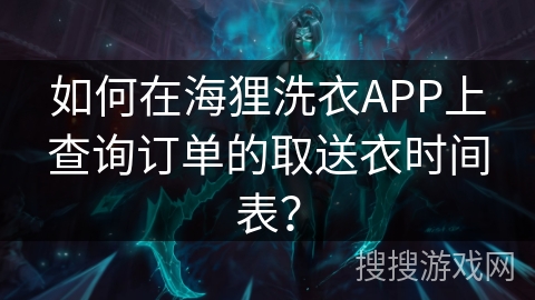 如何在海狸洗衣APP上查询订单的取送衣时间表？
