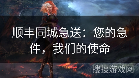 顺丰同城急送:您的急件,我们的使命 顺丰同城急送:您的急件,我们的使命
