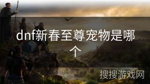 dnf新春至尊宠物是哪个 dnf新春至尊宠物是哪个