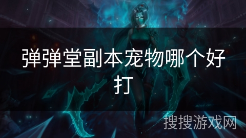 弹弹堂副本宠物哪个好打