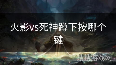 火影vs死神蹲下按哪个键