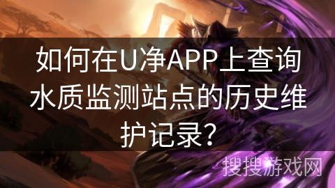 如何在U净APP上查询水质监测站点的历史维护记录？