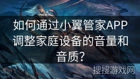 如何通过小翼管家APP调整家庭设备的音量和音质？