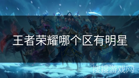 王者荣耀哪个区有明星