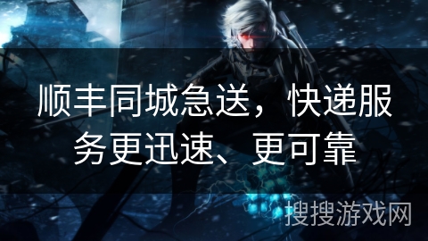 顺丰同城急送，快递服务更迅速、更可靠