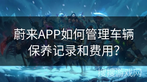 蔚来APP如何管理车辆保养记录和费用？